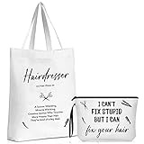 2 Pcs Hairdresser Gifts for Women Hair Stylist Tote Bag...
