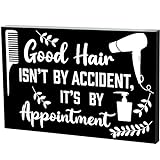 Hair Dresser Decor Sign Box Good Hair Isnt by Accident Its...